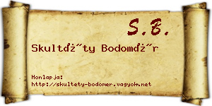 Skultéty Bodomér névjegykártya